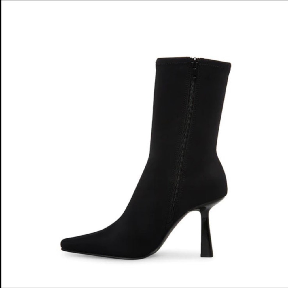 Steve Madden Vakay Black Suede Stilleto Heeled Boots New With Box Womans - Picture 9 of 10